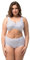 Ulla Popken Damen Entlastungs-BH, ohne Bügel, Strassanhänger, Cup C - G BRA, schneeweiß, 130C