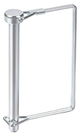 DTGN 8mm x 90mm (Dxl) Perno Bloccaggio Albero - 1pz - BENE per Rimorchi Agricoli Prato - Perno Accoppiatore Quadrato Acciaio Carbonio - Tono Argento