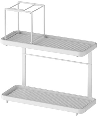 Toothbrush Stand, Toothbrush Holder, Washstand, Bathroom Sink, Toothbrush Holder, Drainer, Cup Stand, Toothpaste Storage, Electric Toothbrush Storage, Shaver,Facial Cleansing Foam, Bathroom, White