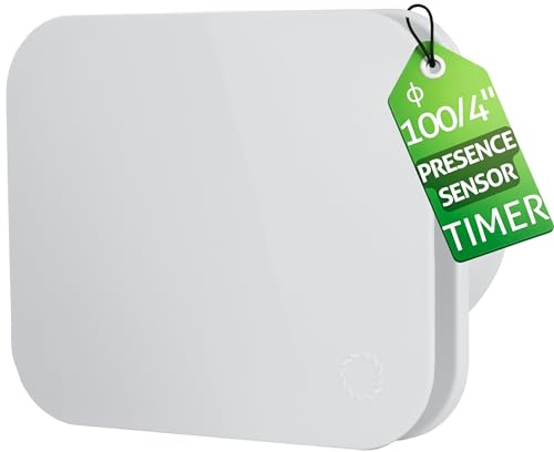 Turbionaire TREND 100 PWM – Tyst Badrumsfläkt med Närvarosensor, Antibackventil, IPX4 Skydd, Ø100 mm, Matt Vit Frontpanel, Perifer Sugning, Minimalistisk Design, 3 års Garanti