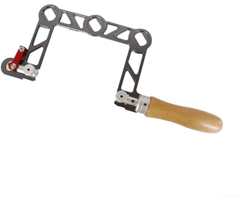Mini sega a scorrimento per la lavorazione del legno con manico ergonomico in legno e telaio in lega di alluminio, con prestazioni di taglio veloci e accurate (7,6 cm)