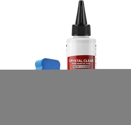 Rimuovitore Pellicola Vetri Auto,Detergente Cristallino 120 Ml | Con Spugna Pellicola D'Olio Vetri,Per Trattamento Antipioggia Specchio Esterno