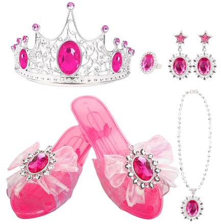 Genérico Zapatos de Disfraz de - Tacones Antideslizantes para Juego de Rol con Collar - Zapatos de Juego de Rol - para Juguetes, Uso Diario, Exteriores, Acción de Gracias, Vacaciones, Cumpleaños,