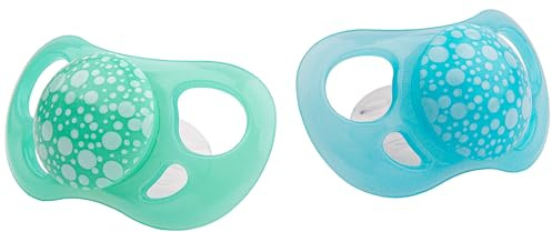 Twistshake 78288 Pack de 2 Chupetes para bebés ortodónticos de silicona, a partir de 6 meses, Sin BPA, Pastel Baby Blue/Mint Green, Azul/Verde