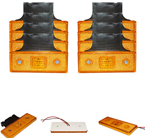 Formplas 8 Stück x 4 SMD LED Begrenzungsleuchten Leuchten Positionsleuchten Anhänger Beleuchtung LKW PKW 12V 24V E-Prüf