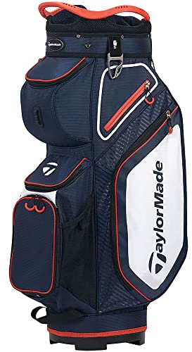 TaylorMade Cart 8.0 Tasche, Marineblau/Weiß/Rot