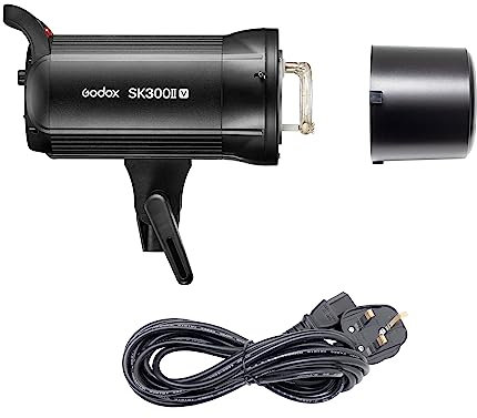 Godox SK300II-V 300Ws Compact Studio Flash Wireless Monolight Strobe Light Photo Lighting 5600K LED Video Lights Fast Recycling Product Portrait Bowens Fit Universal Camera 300w (Single Unit) Kit