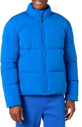 Amazon Essentials Abrigo Acolchado y Grueso con Cuello Redondo (Disponible en Tallas Grandes y Largos Especiales) Hombre, Azul Brillante, M