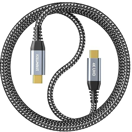 ZeroneTeck USB C Cable 3ft, USB C 3.2 Gen 2X2 Cable, 4K Monitor Video Output, 20Gbps High Speed Data Transfer, 100W Fast Charging for Carplay iPhone 16, MacBook, Dell, ARZOPA, KYY for Portable Monitor