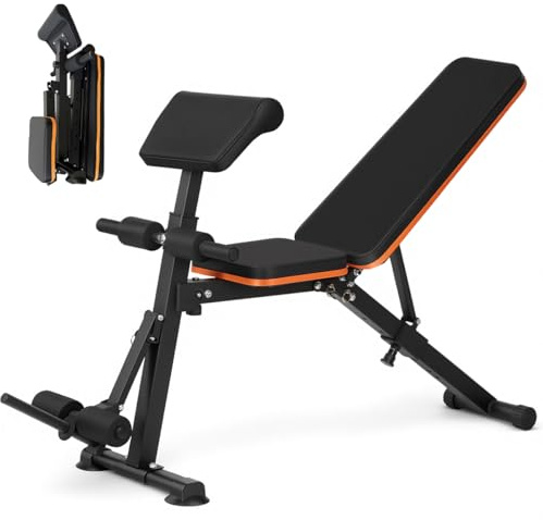 Panana Foldable Multi-Functional Gym Bench Adjustable Weight Bench Roman Chair Adjustable Situp Decline Flat Bench for Hyper Back Extension, Full-Body Workout