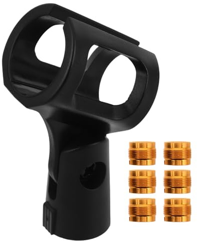 Toyvian Clip Microphone avec Adaptateurs pour Support Fixation pour Podcast Interview Studio et Batterie Bruit et Installation Rapide
