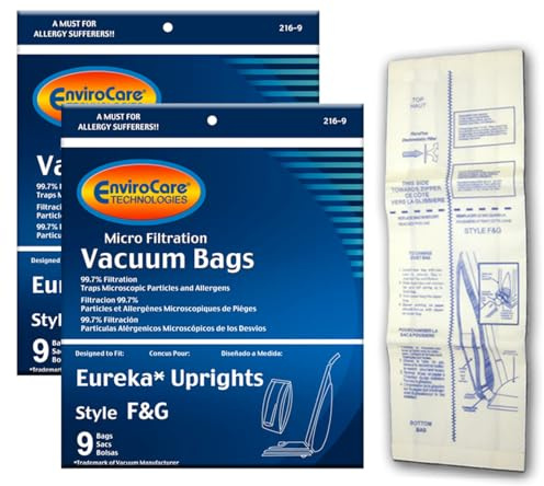 EnviroCare Replacement Micro Filtration Vacuum Cleaner Dust Bags made to fit Eureka F&G Uprights 18 Pack