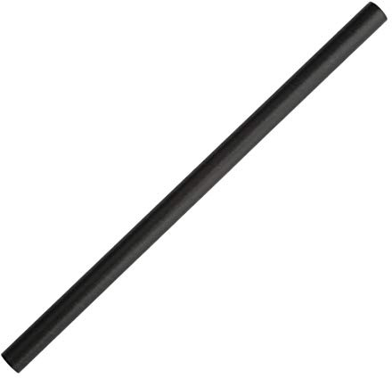 Fiesta Compostable Paper Smoothie Straws Black (250 Pack) FB145
