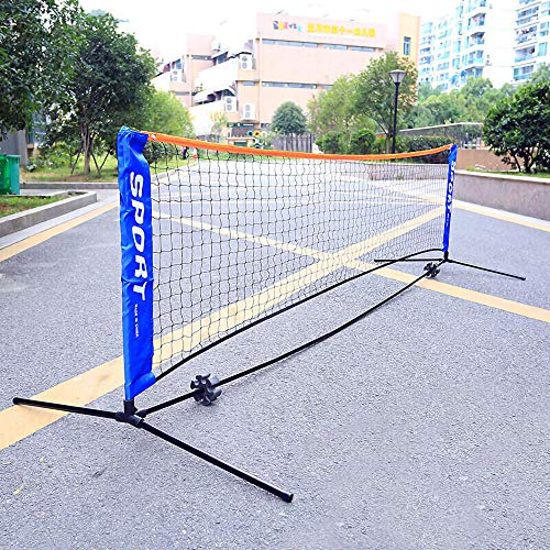 GYKLY Red de bádminton portátil estándar hogar Juego de Tenis de bádminton Plegable para Interiores y Exteriores, Tenis Red-5.1 Metros