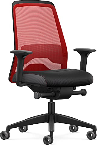 Interstuhl Bürostuhl Every Active Edition – ergonomischer Schreibtisch- und Gaming-Stuhl – Lordosenstütze für gesünderes Sitzen – vereint gesundes und aktives Sitzen (Rot | Schwarz)