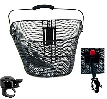 Lenkerkorb Easy Click Fahrradkorb Fahrrad Korb vorne abnehmbar inkl. Fahrradglocke