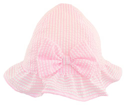 Faith & Sarah Kids Baby Girls Summer Sun Hat with Bow (12-18 Months Pink)