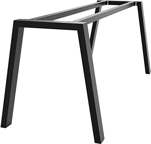 MetaloPro Gambe Tavolo Metallo Acciaio Nero – Struttura Robusta Scrivania Esstisch Tavolino Design Industriale 120x70x72 cm