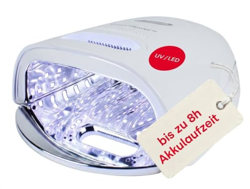 Emmi Nail Power 48 UV/LED-Lichthärtungsgerät I UV Lampe für Gelnägel mit eingebautem Akku I Nagellampe mit Startsensor, LED-Anzeige & 3 Timer-Einstellungen