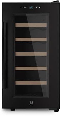 LES PETITS CHAMPS CAVCB18 - cave de conservation 18 bouteilles pose libre, capacité 50 L, design élégant, système thermoélectrique