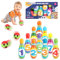 LWMTT 12 Stück Bowling Set,Kegelspiel für Kinder,Bowling Set Kinder mit 10 Bowlingstiften und 2 Bällen,Spielzeug ab 2 3 4 5 6 Jahre,Kinderspielzeug Kegelspiel für Kinder