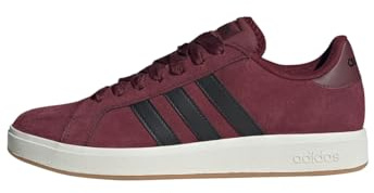 adidas Men's Grand Court Base 00S Shoes, Shadow Red/Core Black/Off White, 9 UK
