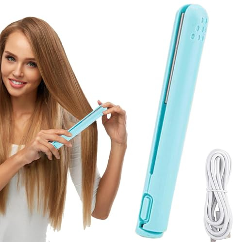 Small Boucleur A Cheveux Fer À Friser, Boucleur A Cheveux,Lisseur Cheveux 2 En 1 Sans Fil Small Fer À Friser Pince À Friser Fers À Onduler Pour Cheveux Longs Courts