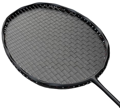 WANGBINGXING Badminton Set Raquetas de bádminton Fibra Carbono, Tipo Profesional, Ataque, 22 a 30 Libras(Noir)