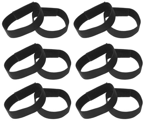 WEKAMOS Correas Elásticas Ajustables para Botas Militares, 12 Piezas Negras, Tirantes para Blusas de Pantalones, Bandas Antideslizantes para Senderismo, Ciclismo y Actividades al