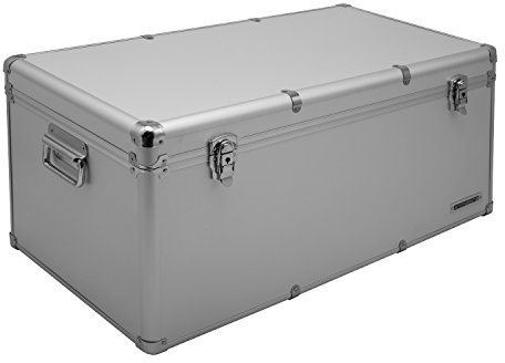 Aluminium-Rahmenkoffer Transport-Box, Koffer in Silber mit 82 Liter Volumen