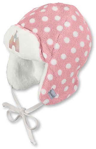 Sterntaler - Mädchen Mütze Fliegermütze zum binden, Punkte, rosa - 4401722, Größe 43