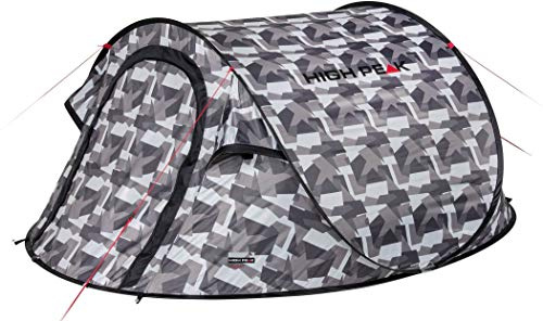 High Peak Wurfzelt Vision 2, Pop Up Zelt für 2 Personen, Festivalzelt freistehend, super leichtes Schnellöffnungs-Wurfzelt, 2000 mm wasserdicht, UV 60 Sonnenschutz, Ventilationssystem, Moskitoschutz