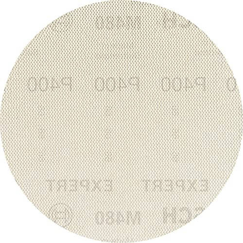 Bosch 50x EXPERT M480 Schleifnetz (für Farbe auf Holz, Hartholz, Ø 125 mm, Körnung 400, Professional Zubehör Exzenterschleifer, Schwingschleifer)