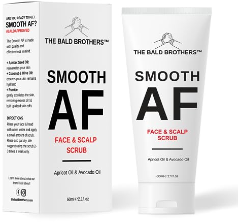 The Bald Brothers Scalp Scrub with Apricot Seed Oil | Pre Shave | Exfoliating Scrub For Men with Pumice & Coconut Oil | Unscented | Vegan