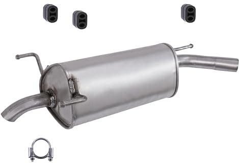 BESTPRICE Auspuff Schalldämpfer Set 1x Endschalldämpfer, mit Montagematerial Kompatibel mit OPEL CORSA C (X01)