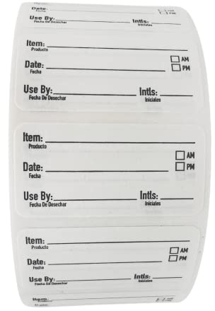 ATL Direct 2x1 Dissolvable Food Labels, 250 Label Stickers, Bottle Labels for Storage Bins, Sticker Labels for Food containers, (250, Black)