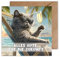 WBdesignz Lustige Abschiedskarte Ruhestand Karte Rente - Katze am Strand Pension Abschied Witzig Abschiedsgeschenk (125 x 125 mm)