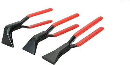 NYXOVA 3-teiliges Blechbiegezangen-Set, Handnahter für Dachdecker, Klempner und Metallbearbeitung gerade, 45° & 90° Metallbiegewerkzeug, Werkzeug