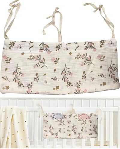 KGDUYC Organizador Cuna,Colgar Bolsas De Almacenamiento Baby Cuna,Bolso Colgante para Cama de Bebé,Organizador Colgante para Pañales, para Juguetes PañAles Ropa，organizador bebe,comoda bebe