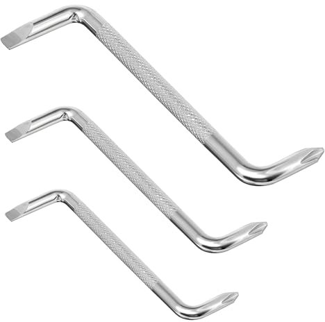 3 Stück Winkelschraubendreher, Schraubenzieher Gekröpft, Doppelkopf-Schraubendreher, Z-Typ Schlitzschraubendreher Kreuzschraubendreher, Universalschraubendreher In Drei Verschiedenen Größen