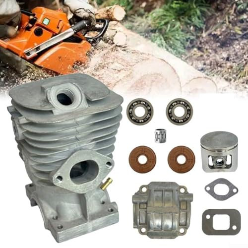 Kit de montage de cylindre en métal avec piston + goupille de piston + rondelle + joints pour CS4200, CS4200ES, CS3700, ZM4000 (14 pièces)