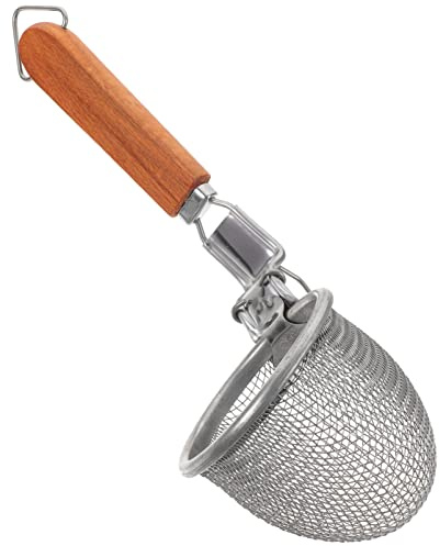 Pastasil i rostfritt stål Korg Nätsil Nudelsil med trähandtag Filtrering Mat Silkorg Nudelsikt Durkslag Köksredskap