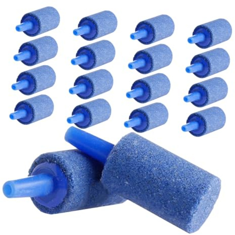 BELLIFFY 80 Pezzi Pietre Aria Acquario con Testa Blu Diffusore Ossigeno per Acquari d Acqua e Salata Aeratore Pesci per Filtrazione e Ossigenazione Uniforme per Vasche e