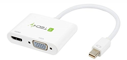 Techly 102079 Adattatore Mini DisplayPort ad HDMI/VGA Bianco