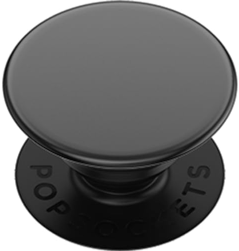 Popsockets PopGrip - Soporte y Agarre para Teléfonos Móviles y Tabletas con un Top Intercambiable - Black Aluminum