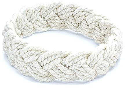 World End Imports White Cotton Sailor Knot Bracelet (Small)