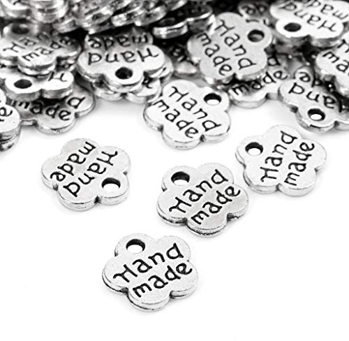 200 Unidades Antique botones de metal hechos a mano Etiqueta colgante DIY artesanía accesorios manuales manualidades decoración hecha a mano ropa decoración DIY etiquetas para ropa