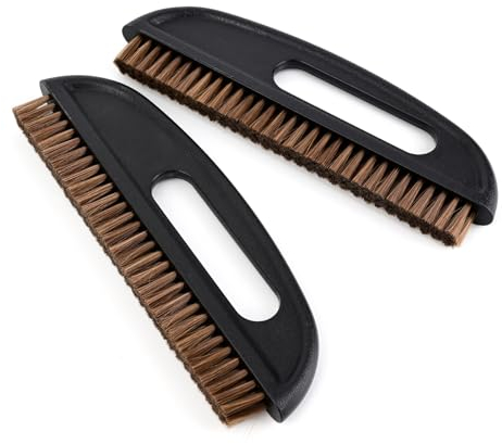 EHDIS Tapezierbürste 2 Stück, Pferdehaar Tapetenglättungsbürste, Aufhängbare Tapete Bauwerkzeuge, für die Anbringung von feinen Papieren, Schwarz