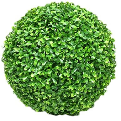 Palline topiaria da 23 cm, Palla topiaria di bosso artificiale, Palla topiaria finta, Palline decorate con erba verde, Palla artificiale per esterni, Decorazione per interni ed esterni