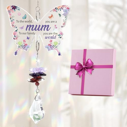 KAAYEE Gifts for Mum, Crystal Suncatcher Christmas Mum Gifts, Mother Gift from Daughters & Sons, Presents for Mummy on Her Birthday, Mothers Day and New Year, Ideal Mother's Keepsake